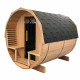 Sauna zewnętrzna w kształcie beczki dla 4-6 osób - piec 9 kW + gonty w zestawie - SNÖ