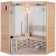 Tradycyjna sauna fińska narożna LUXE 3-4-osobowa - SNÖ