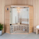 Tradycyjna sauna fińska narożna LUXE 3-4-osobowa - SNÖ